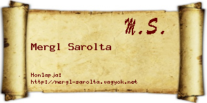 Mergl Sarolta névjegykártya